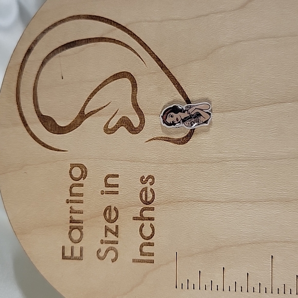 Snow White Punk Princess Stud Earrings - Picture 3 of 5